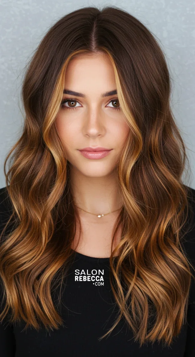 4. Golden Honey Brunette Balayage | 15 Brunette Balayage Ideas To Refresh Your Look