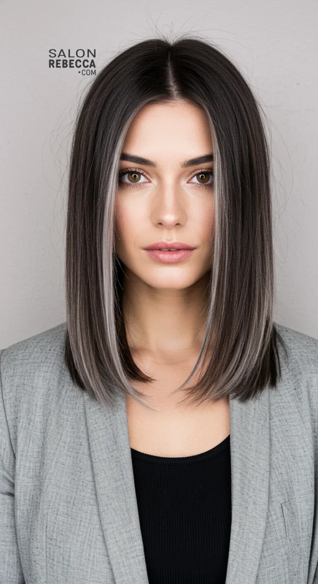 2. Ashy Brunette Balayage | 15 Brunette Balayage Ideas To Refresh Your Look