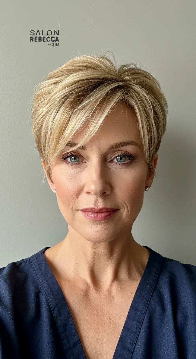 7. Feathered Pixie | Pixie Hairstyles For Women Over 50: Timeless And Trendy Styles