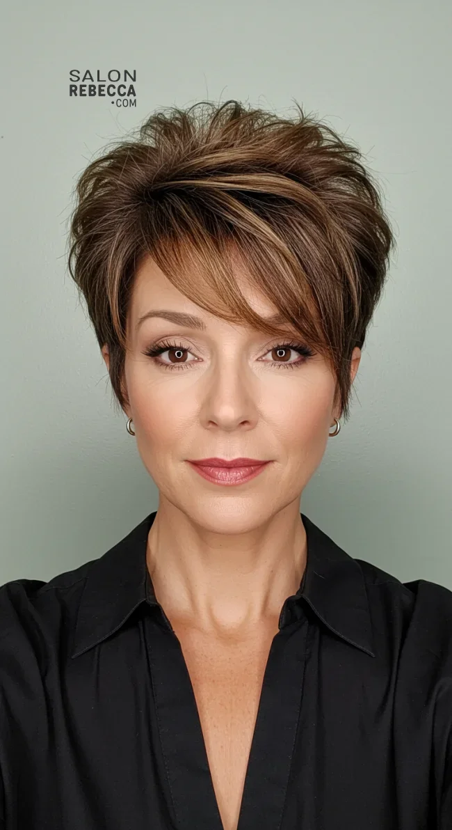 9. Voluminous Pixie Cut | Pixie Hairstyles For Women Over 50: Timeless And Trendy Styles