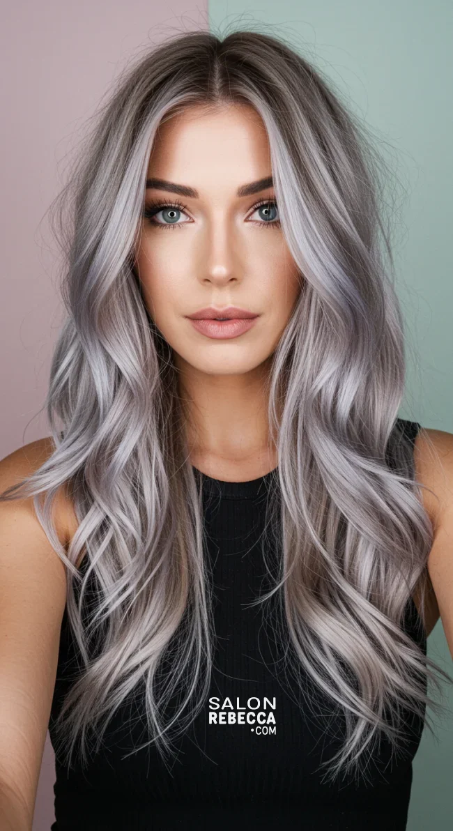 8. Silver Fox Balayage | Reverse Balayage For Grey Hair: Embracing Natural Beauty