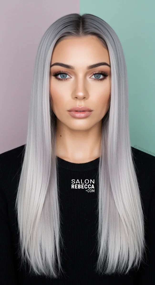 5. Icy Platinum Reverse Balayage | Reverse Balayage For Grey Hair: Embracing Natural Beauty
