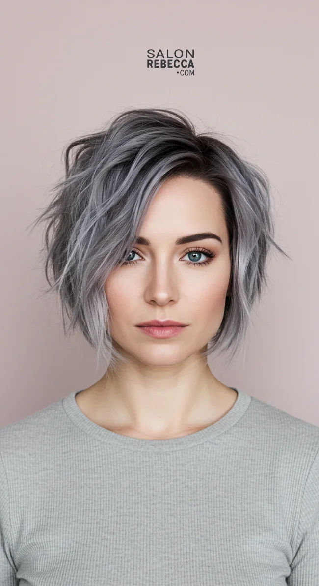 14. Muted Gray Reverse Balayage | Reverse Balayage For Grey Hair: Embracing Natural Beauty
