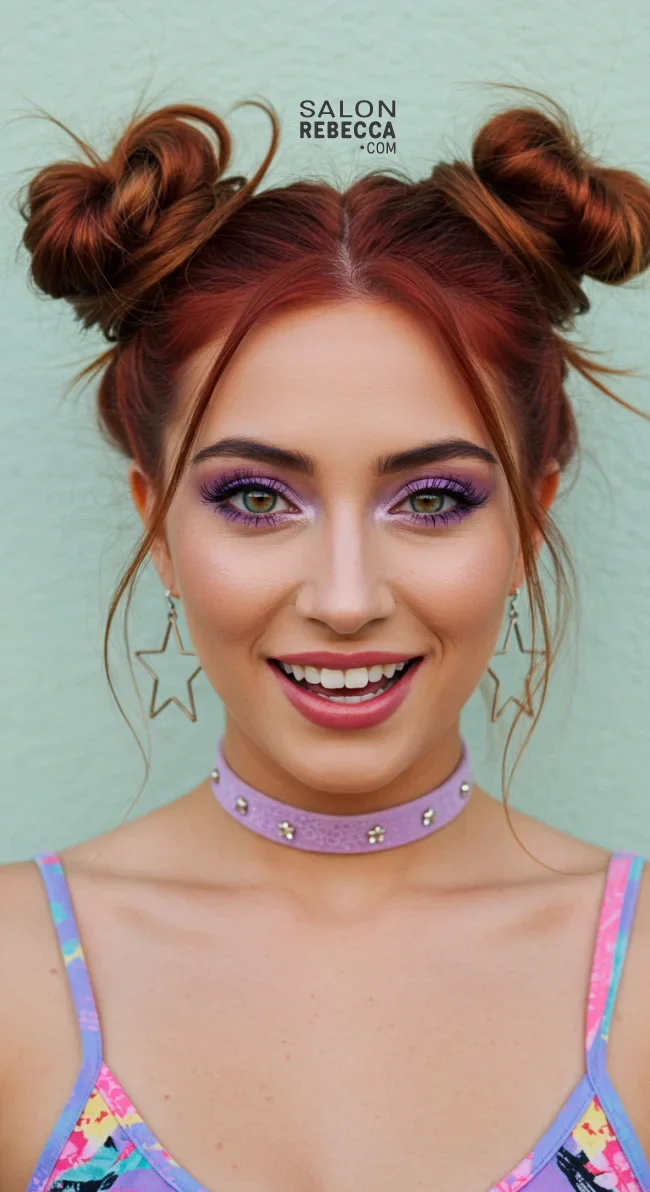4. Space Buns | Simple Bun Hairstyles: Effortless Elegance For Every Occasion