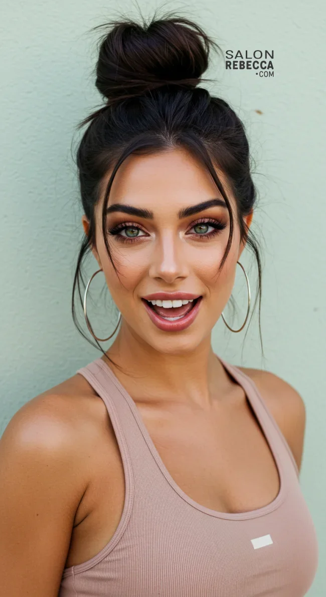 10. Top Knot Bun | Simple Bun Hairstyles: Effortless Elegance For Every Occasion
