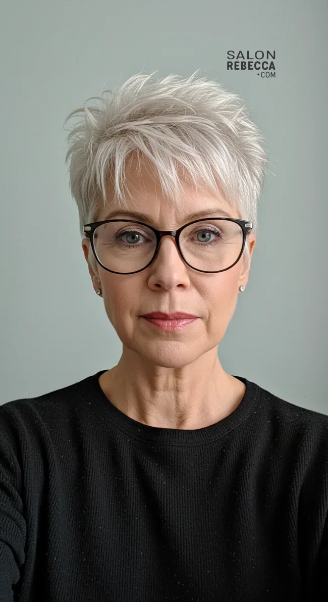 5. Textured Crop Cut | Short Hairstyles For Women Over 60 With Fine Hair And Glasses