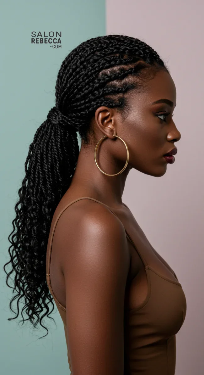 11. Twisted Ponytail | 15 Stunning Ponytail Hairstyles For Black Women