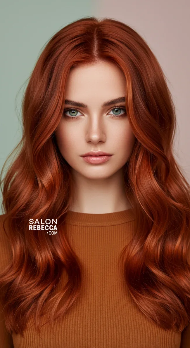 5. Rich Copper Red with Loose Waves | Perfect Hair Colors For Blue Or Green Eyes