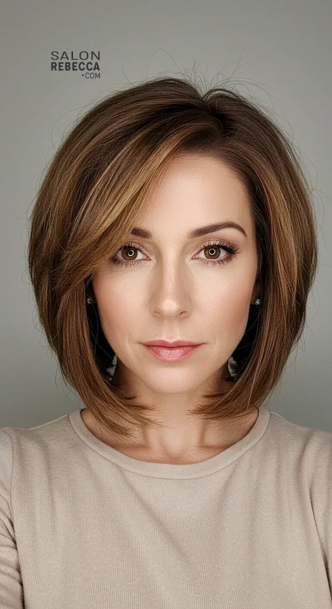 1. Layered Bob | Hairstyles That Make You Look Younger Without Botox