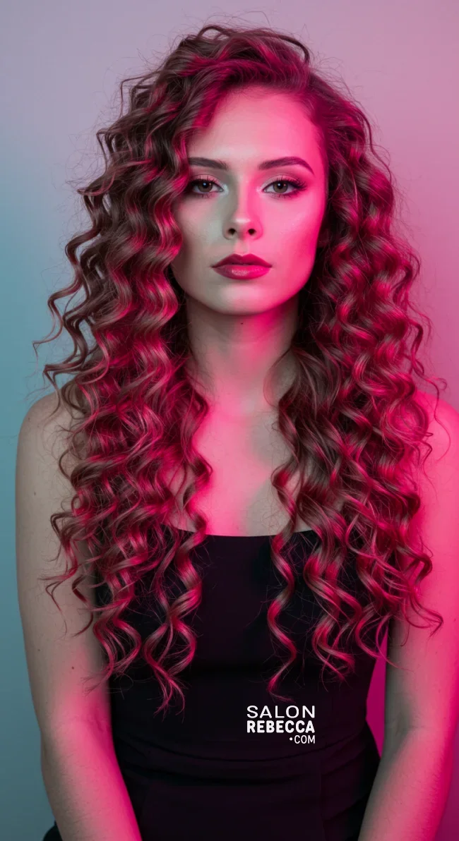 10. Cascading Spiral Curls | Pretty In Pink: Curly Hairstyles To Rock Your Pink Hair!
