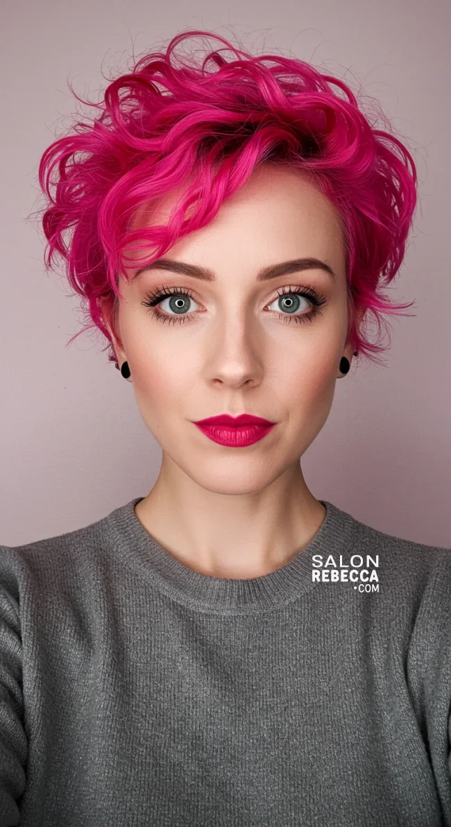 5. Playful Pixie Curls | Pretty In Pink: Curly Hairstyles To Rock Your Pink Hair!