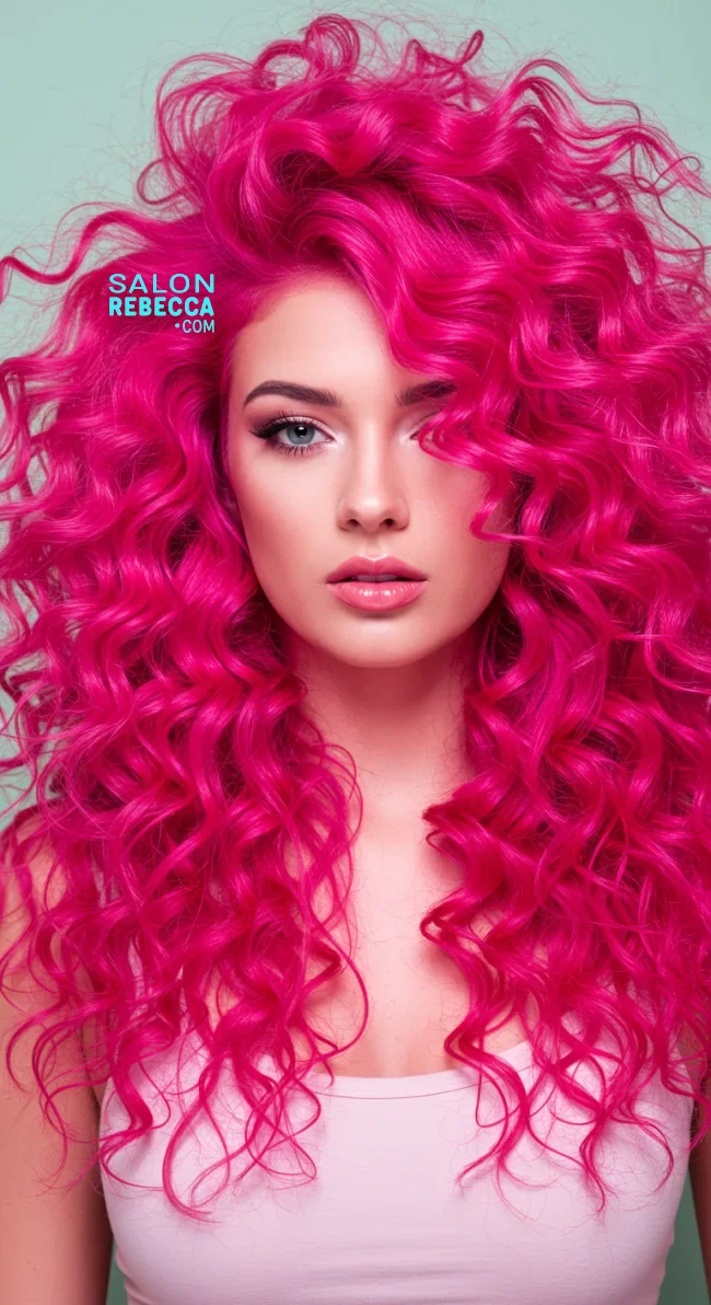 2. Voluminous Pink Ringlets | Pretty In Pink: Curly Hairstyles To Rock Your Pink Hair!