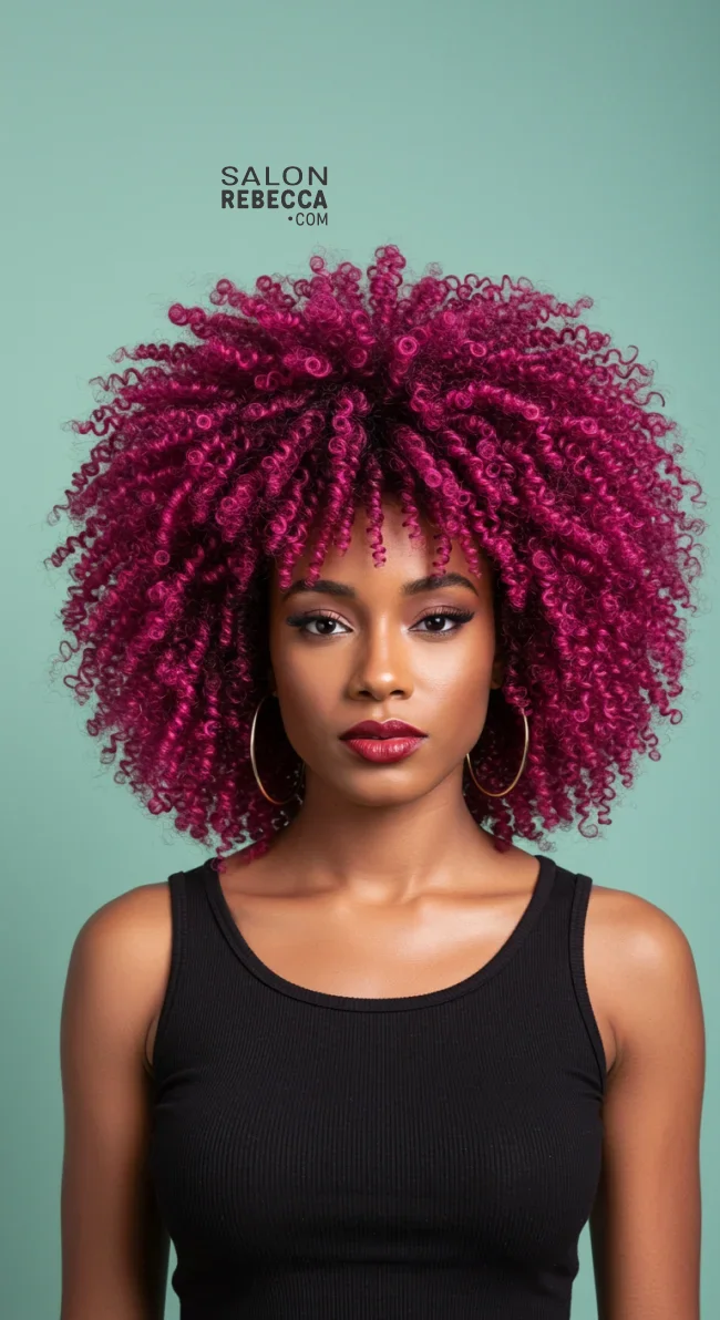 8. Bold Afro Curls | Pretty In Pink: Curly Hairstyles To Rock Your Pink Hair!