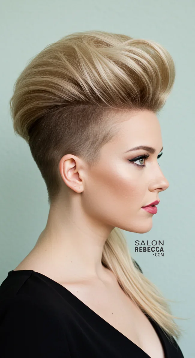 3. Pompadour with Shaved Sides | Explore Long Hair With Shaved Sides Hairstyles