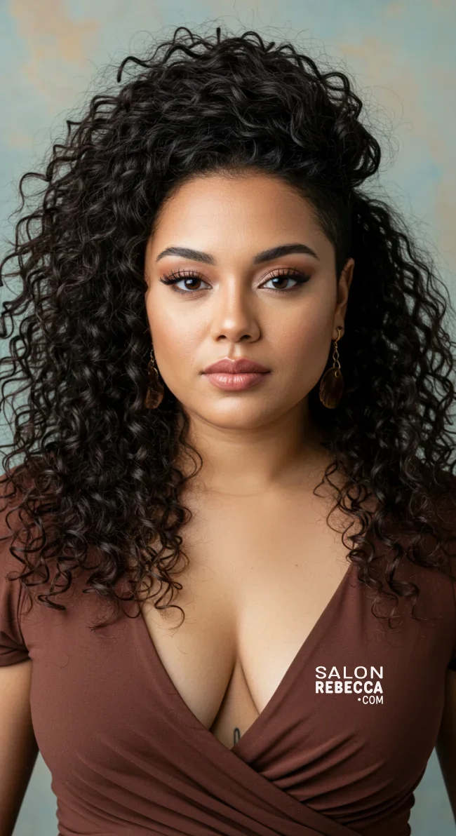 6. Curly Long Hair with Shaved Sides | Explore Long Hair With Shaved Sides Hairstyles