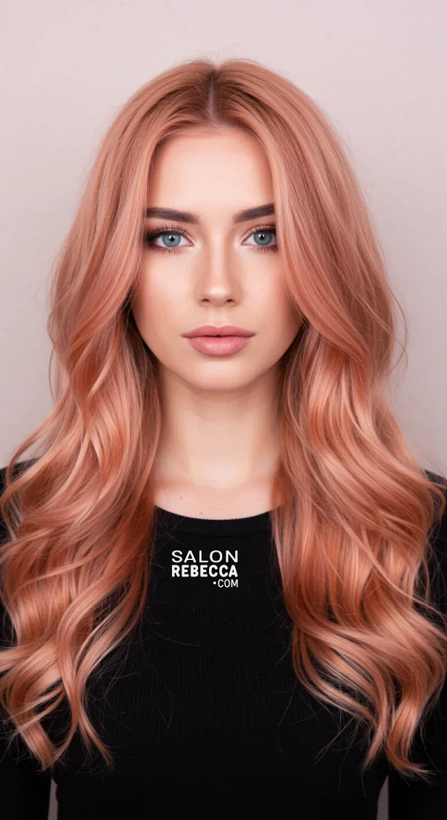14. Rose Gold | 15 Hair Colors For Gray Eyes To Bring Out Your Rare Charm