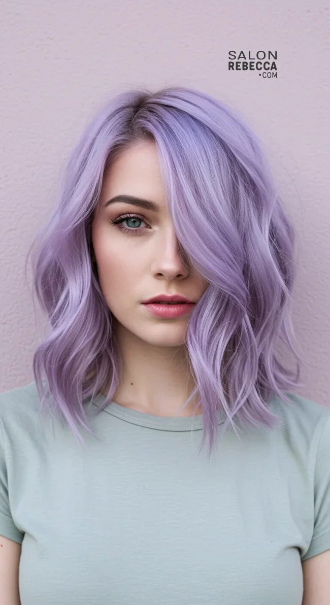 11. Smoky Lavender | 15 Hair Colors For Gray Eyes To Bring Out Your Rare Charm