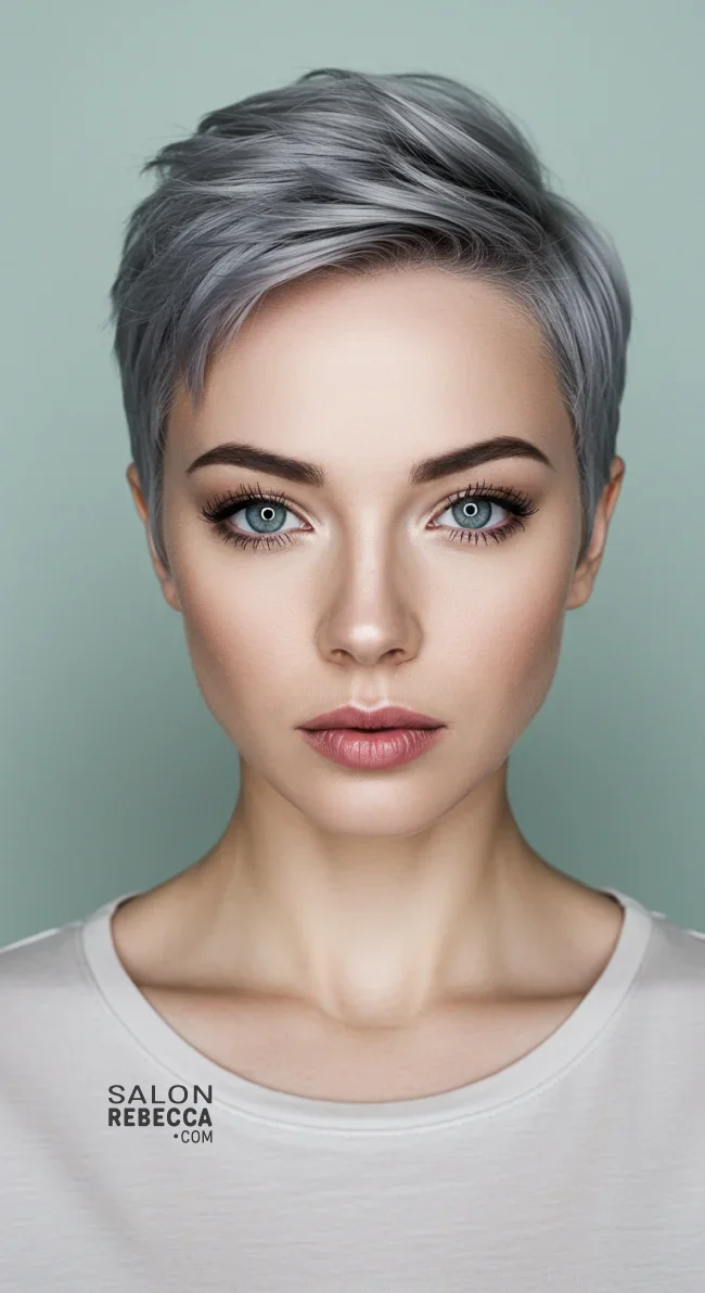 13. Steel Gray | 15 Hair Colors For Gray Eyes To Bring Out Your Rare Charm
