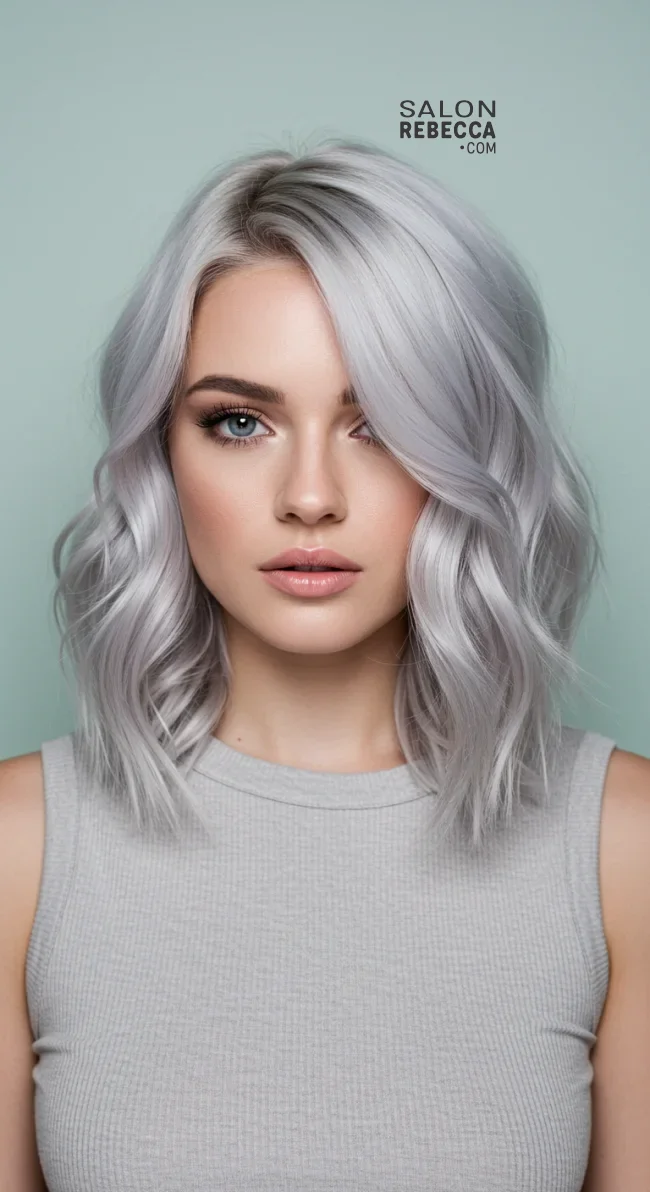 3. Silver Blonde | 15 Hair Colors For Gray Eyes To Bring Out Your Rare Charm