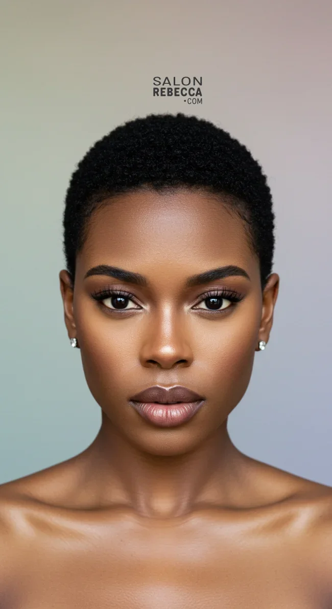 7. Dark and Glossy Buzz Cut | Bold And Beautiful: Embracing The Trend With A Buzz Cut For Women