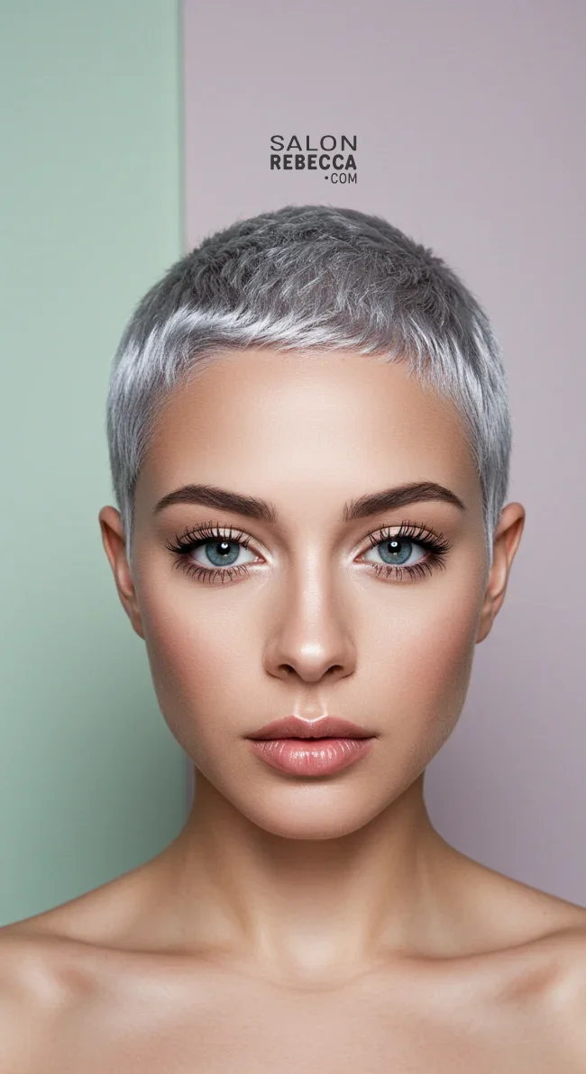 14. Silver or Grey Buzz Cut | Bold And Beautiful: Embracing The Trend With A Buzz Cut For Women