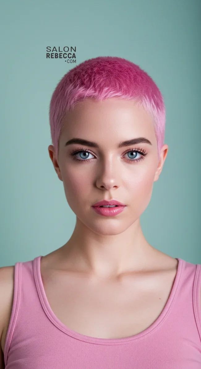 6. Pastel-Toned Buzz Cut | Bold And Beautiful: Embracing The Trend With A Buzz Cut For Women