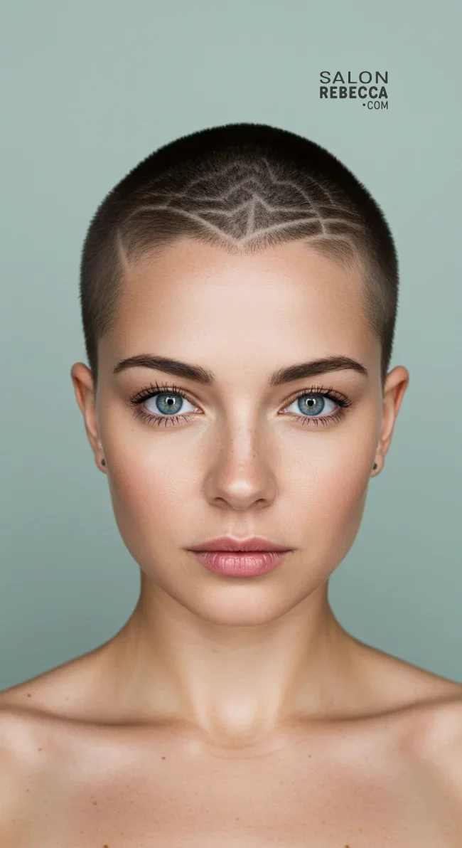 9. Design-Etched Buzz Cut | Bold And Beautiful: Embracing The Trend With A Buzz Cut For Women