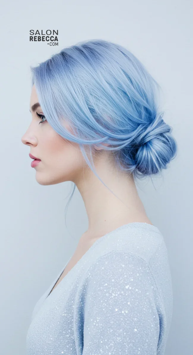 15. Soft Pastel Blue | 15 Hair Colors For Cool Skin Tones, According To Stylists