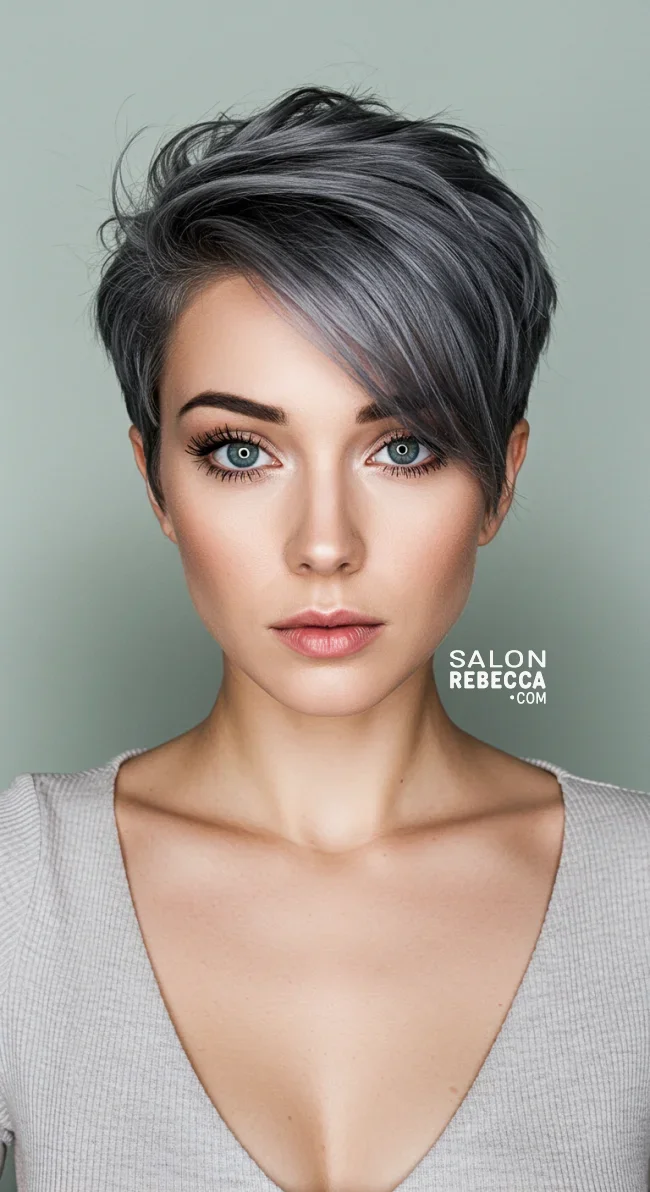 13. Steel Grey | 15 Hair Colors For Cool Skin Tones, According To Stylists