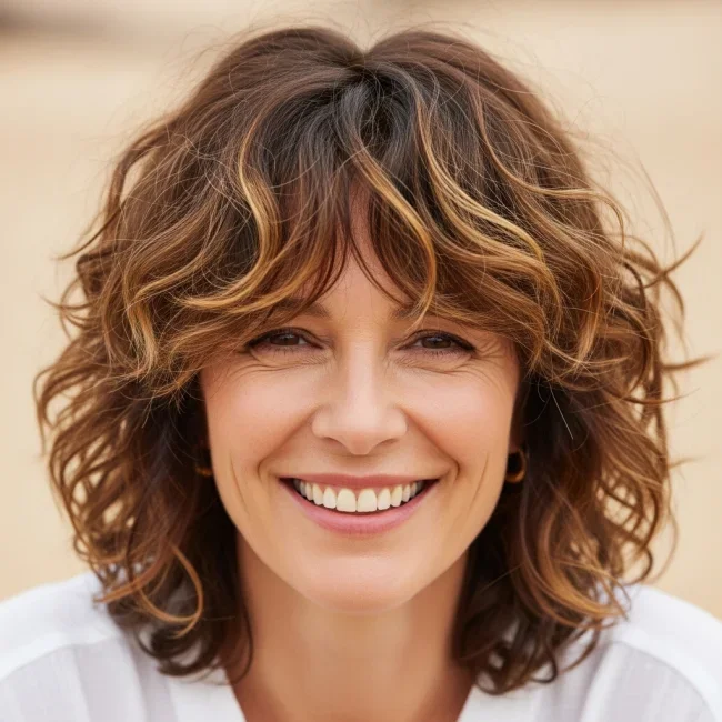 9. Sun-Kissed Beachy Shag | Curly Shag 101: 10 Best Haircuts To Embrace Your Texture