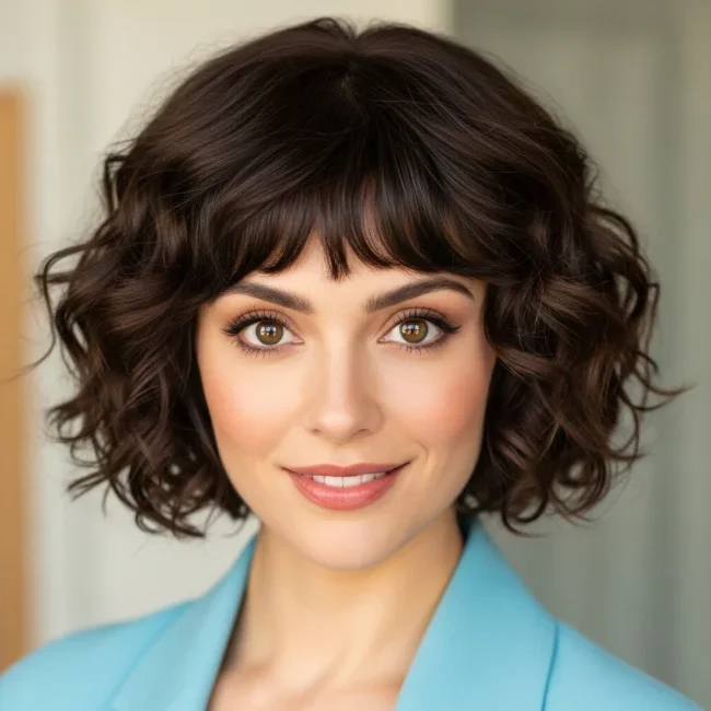 4. French Girl Curly Bob Shag | Curly Shag 101: 10 Best Haircuts To Embrace Your Texture