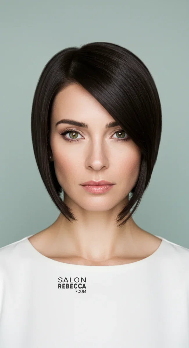 11. Sleek Straight Bob With Side Part | 15 Gorgeous Mother Of The Bride Hairstyles For A Special Day