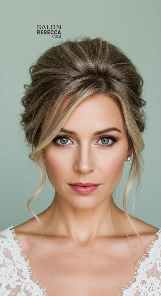 12. Loose Updo With Wispy Bangs | 15 Gorgeous Mother Of The Bride Hairstyles For A Special Day