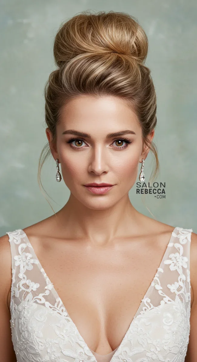 14. High Bun With Volume | 15 Gorgeous Mother Of The Bride Hairstyles For A Special Day