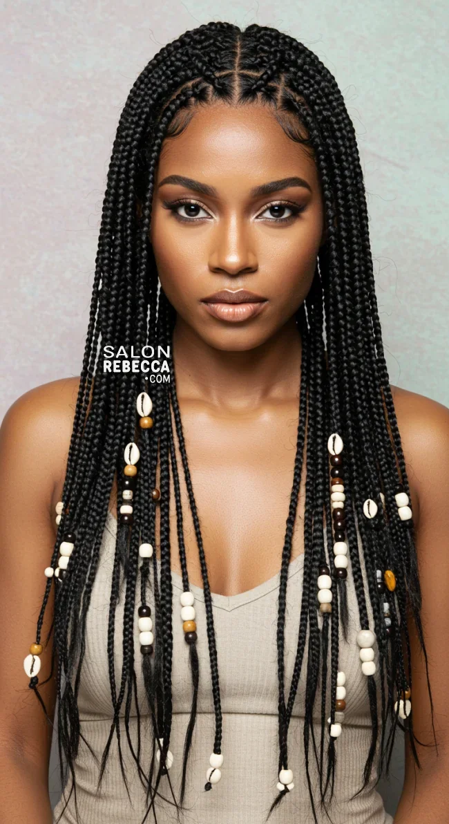 4. Tribal Braids with Beads | 7 Enchanting Braids With Beads Hairstyles