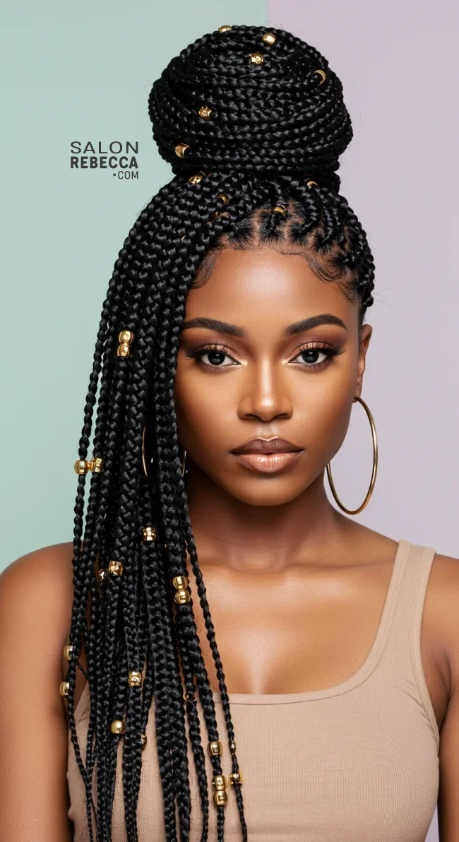 3. Goddess Braids with Beads | 7 Enchanting Braids With Beads Hairstyles