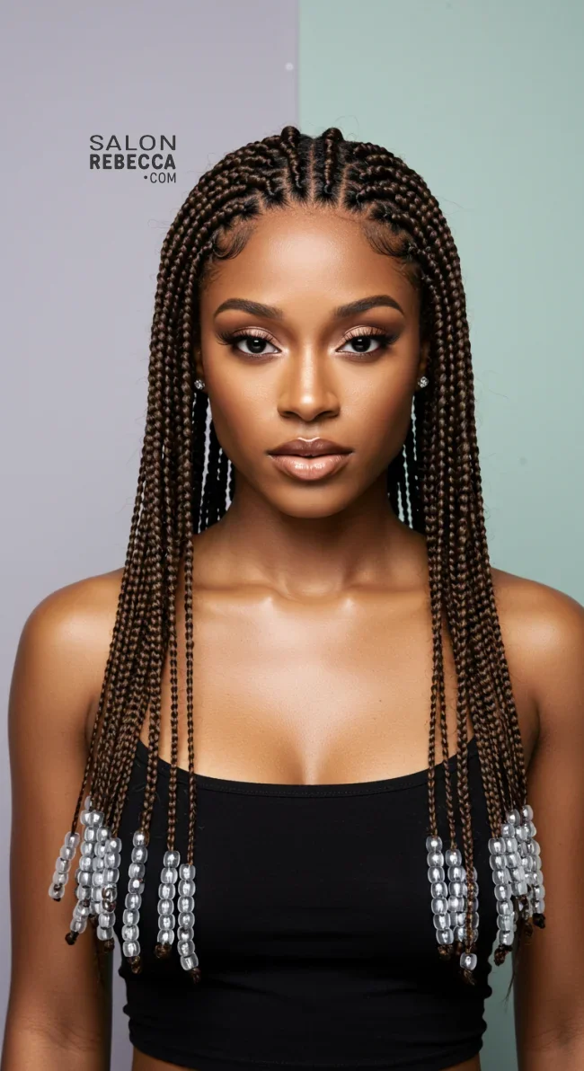 5. Cornrow Braids with Beads | 7 Enchanting Braids With Beads Hairstyles