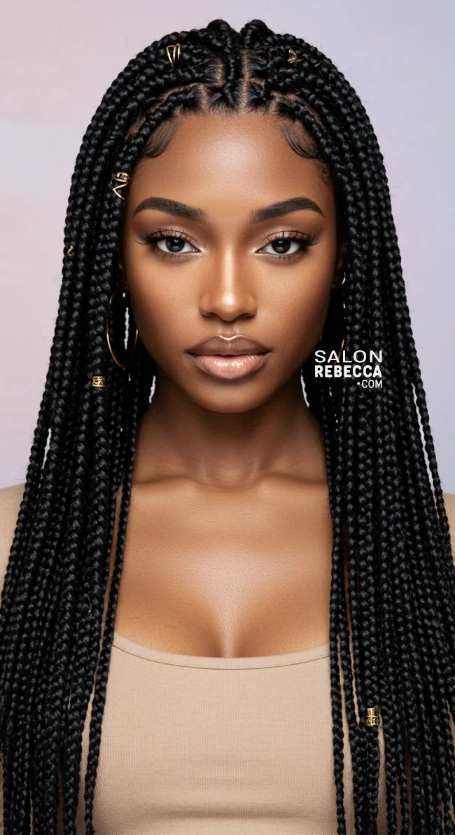 7. Box Braids | 15 Gorgeous Braided Hairstyles For Long Hair