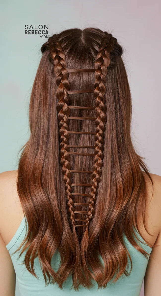 13. Ladder Braid | 15 Gorgeous Braided Hairstyles For Long Hair