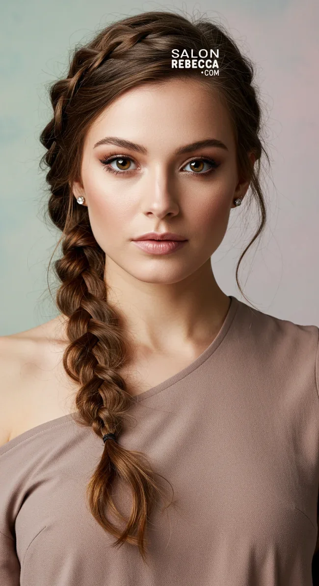 10. Side-Swept Braid | 15 Gorgeous Braided Hairstyles For Long Hair