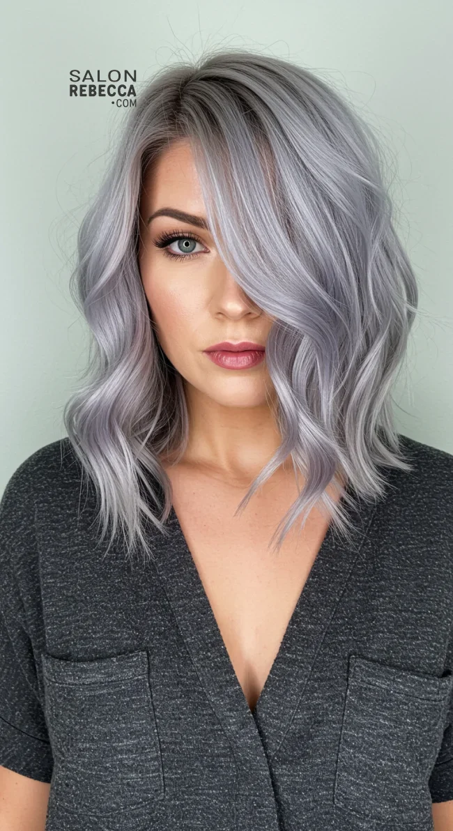 11. Mushroom Gray Balayage | Balayage Transition To Grey Hair - Gray Hair Balayage