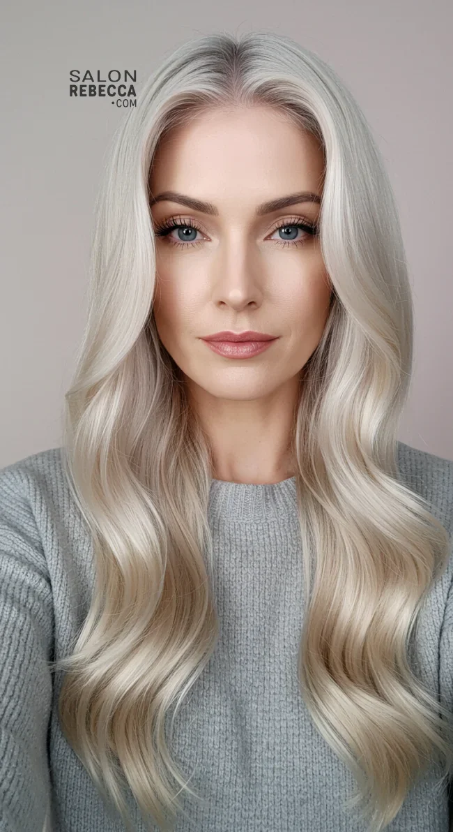 11. Hollywood Glam Waves | Chic Long Hairstyles For Women Over 40