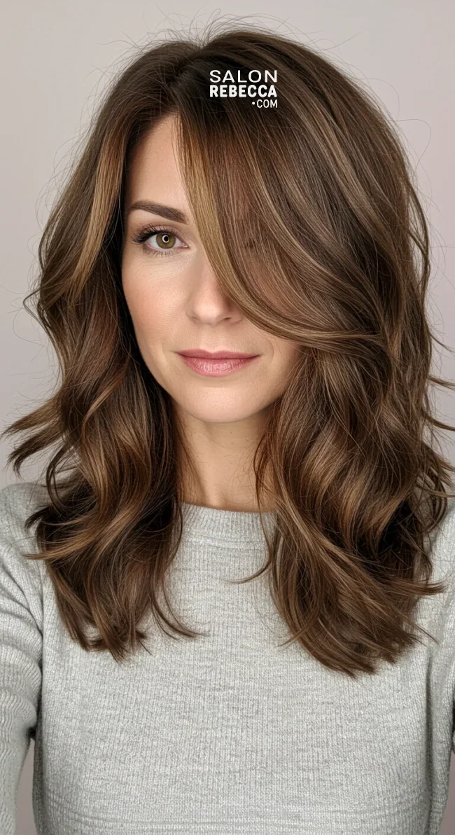 1. Long Layered Waves | Chic Long Hairstyles For Women Over 40