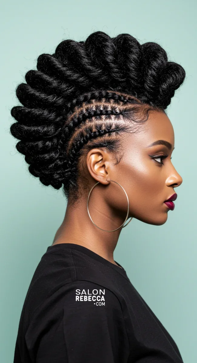 10. Twisted Mohawk | 10 Creative Twist Hairstyles For A Bold And Beautiful Look