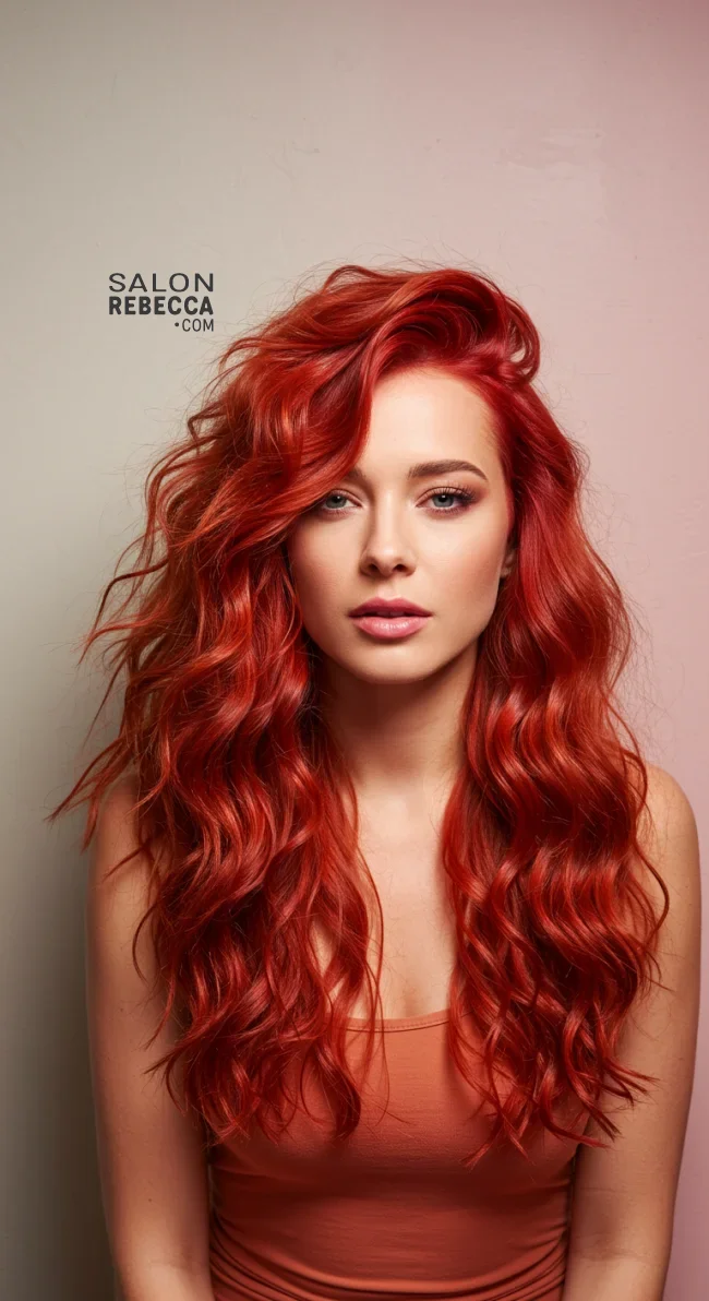 2. Flowing Fiery Curls | Radiant Red Locks: Embracing The Beauty Of Natural