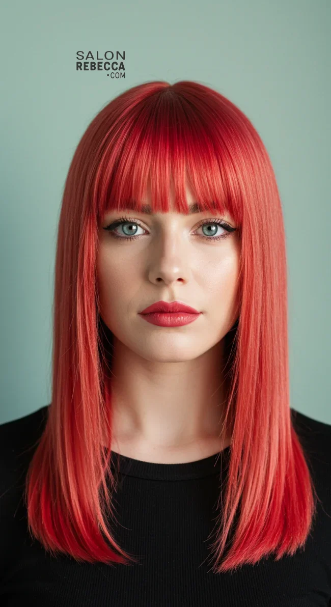 9. Natural Red Fringe | Radiant Red Locks: Embracing The Beauty Of Natural
