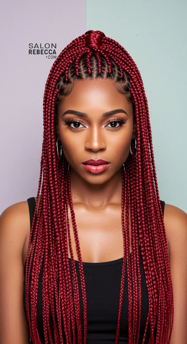 14. Intricate Red Braids | Radiant Red Locks: Embracing The Beauty Of Natural