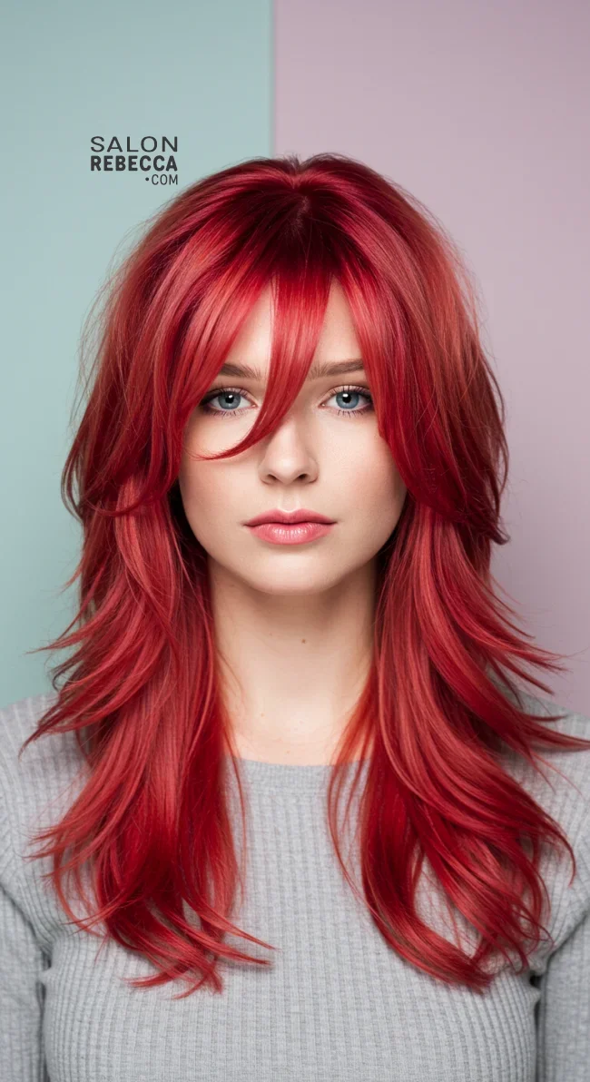 7. Red Layered Cut | Radiant Red Locks: Embracing The Beauty Of Natural