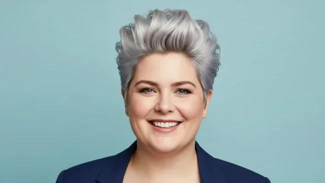 6. Choppy Pixie with Top Volume | Flattering Haircuts For Chubby Faces And Thick Hair
