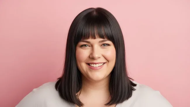 8. Wispy Fringe and Face-Framing Strands | Flattering Haircuts For Chubby Faces And Thick Hair